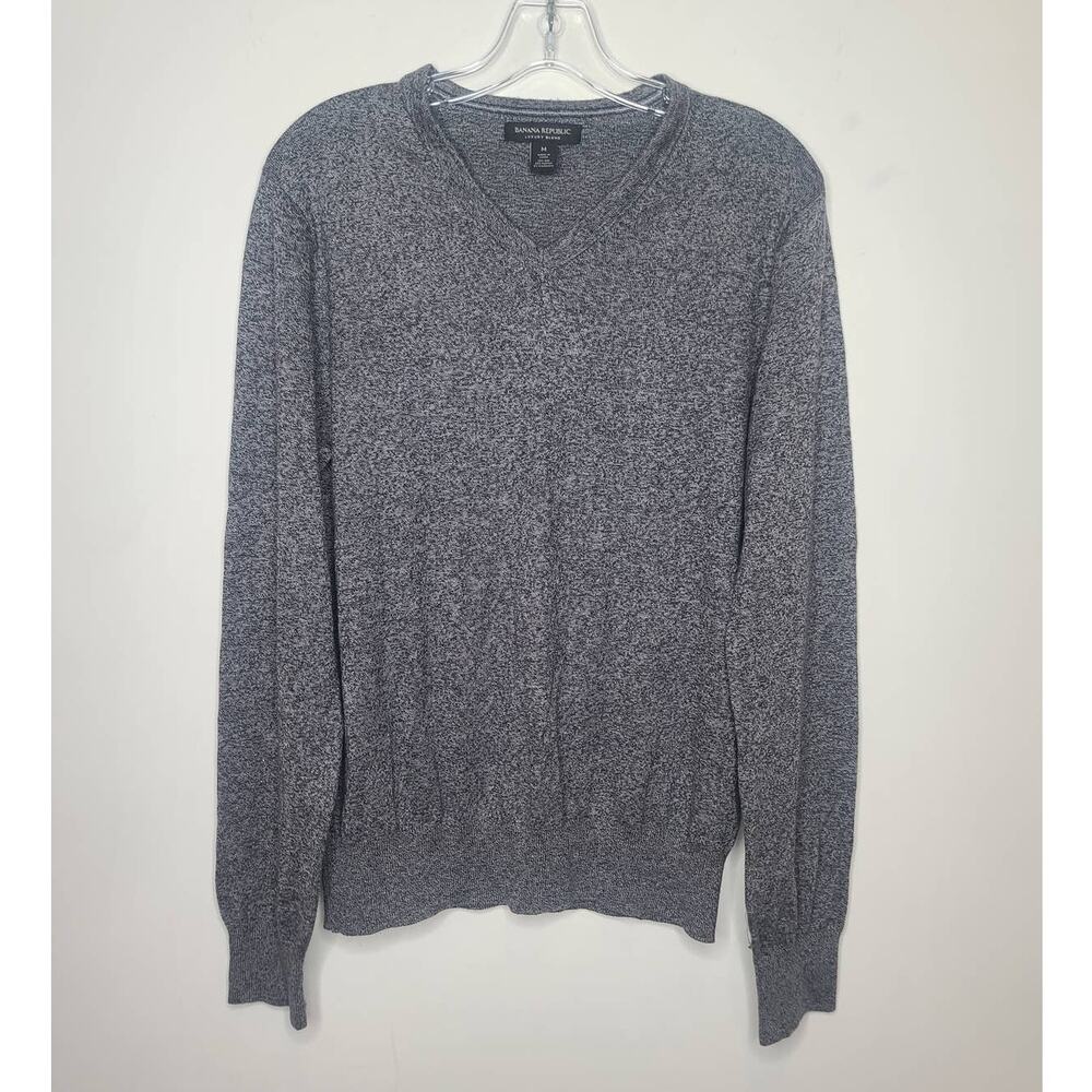 Banana Republic grey silk cotton cashmere blend lightweight sweater - medium